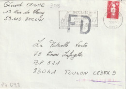 FLAMME  PERMANENTE    / N°  2874     59   SECLIN   NORD - Mechanical Postmarks (Other)