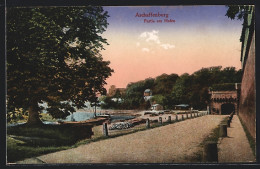 AK Aschaffenburg, Partie Am Hafen  - Aschaffenburg