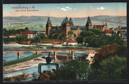 AK Aschaffenburg A. M., Teilansicht Mit Brücke Und Schloss  - Aschaffenburg