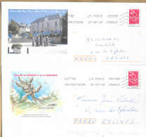 Entiers Enveloppes Marianne De L"Europe Rouge Oblitération Mécanique Toshiba - PAP: Aufdrucke/Blaues Logo