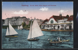 AK Hamburg-St.Georg, Hotel Atlantic Und Bootshaus An Der Alster  - Mitte