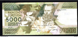 5000 Escudos Note - Billet De 5000 Escudos Octobre 1991 - TTB Very Fine Condition - Portugal