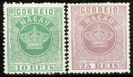 Macau, 1885, # 16, 18, Reprint, MNG - Nuevos