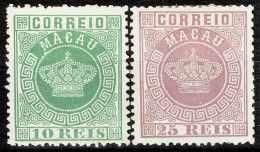 Macau, 1885, # 16, 18, Reprint, MNG - Ungebraucht