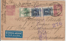 ESPAGNE - 1938 - CP ENTIER RARE ! Par AVION Avec CENSURE De BARCELONA => NICE - 1931-....