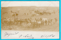 NEDERLAND Fotokaart Militaire Oefening 1901 Zwolle Utrecht Treinstempel Naar Den Haag - Manovre