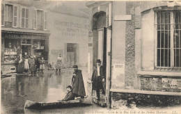 Levallois Perret * Un Coin De La Rue Gide Et Des Frères Herbert * Crue Seine Janvier 1910 * Inondation * épicerie - Levallois Perret