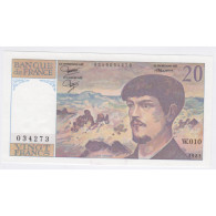 Billet France Debussy 1983, W.010 N°034273, Neuf, Cote 150 Euros Lartdesgents - 20 F 1980-1997 ''Debussy''