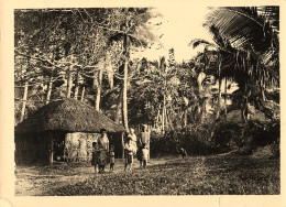 Env. Nouméa , Nouvelle Calédonie * Case Indigène * éthnique Ethnic Ethno * Photo Ancienne Photographe Fonbonne 18x13cm - Nouvelle Calédonie