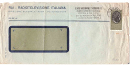 1957 L.25 OVIDIO ANNULLO TARGHETTA ENTE NAZIONALE SORDOMUTI - 1946-60: Used