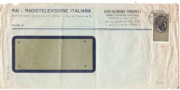 1957 L.25 OVIDIO ANNULLO TARGHETTA ENTE NAZIONALE SORDOMUTI - 1946-60: Usati