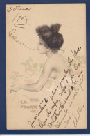 CPA Kirchner Raphaël Art Nouveau Femme Girl Woman Circulée Cigarette - Kirchner, Raphael