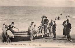 4V4Sb   14 Langrune Sur Mer Barque Sur La Plage - Sonstige & Ohne Zuordnung