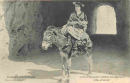 06 - Côte D'Azur - Paysanne Allant Au Marché - Anes - Animée - CPA - Voir Scans Recto-Verso - Autres & Non Classés