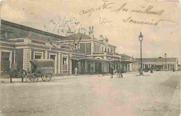 10 - Troyes - La Gare - Animée - Chevaux - Calèches - Précurseur - Oblitération Ronde De 1904 - Etat Léger Pli Visible - - Troyes