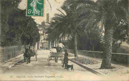 06 - Grasse - Le Boulevard Fragonard - Animée - Chevaux Atteltés - Chien - CPA - Voir Scans Recto-Verso - Grasse