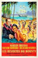 Cinema - Les Révoltés Du Bounty - Marlon Brando - Illustration Vintage - Affiche De Film - CPM - Carte Neuve - Voir Scan - Manifesti Su Carta