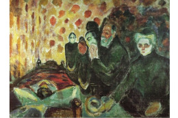 Art - Peinture - Edvard Munch - Le Lit De La Mort - CPM - Carte Neuve - Voir Scans Recto-Verso - Malerei & Gemälde
