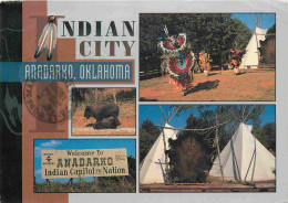 Indiens - Indian City - Anadarko - Oklahoma - Multivues - CPM - Voir Scans Recto-Verso - Indianer