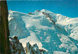 74 - Chamonix - Mont-Blanc - Mont-Blanc Du Tacul - Monts Maudits - Mont-Blanc - Vue De L'Aiguille Du Midi - Flamme Posta - Chamonix-Mont-Blanc