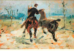 Art - Peinture - Toulouse Lautrec - Deux Chevaux Menés En Main - CPM - Voir Scans Recto-Verso - Malerei & Gemälde