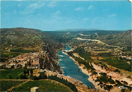 07 - Saint Martin D'Ardèche - Vue Générale De La Vallée De L'Ardèche à La Sortie Des Gorges, Le Village Médiéval D'Aiguè - Other & Unclassified