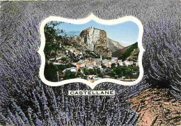 04 - Castellane - Vue Générale - Champs De Lavande - Voir Timbre - CPM - Voir Scans Recto-Verso - Castellane