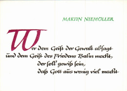 G7435 - Martin Niemöller Spruchkarte Glückwunschkarte - Verlag Max Müller Karl Marx Stadt DDR - Autres & Non Classés