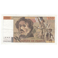 100 Francs Delacroix 1978 TTB - 100 F 1978-1995 ''Delacroix''