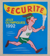 Autocollant Vintage Sécurité Jeux Olympiques 1992 - JO - Apave - Autocollants