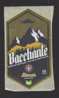 Etiquette De Bière Blonde   -  Brasserie Bacchante  à  Sallanches   (74) - Birra