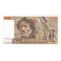 100 Francs Delacroix 1979 TTB+  FILIGRANE MOYEN Fayette 69-2bB - 100 F 1978-1995 ''Delacroix''