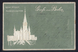 Relief-Künstler-AK Berlin-Charlottenburg, Kaiser Wilhelm-Gedächtniskirche  - Charlottenburg