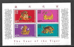 Hong Kong 1998 MNH Chinese New Year. Year Of The Tiger MS 919 - Neufs