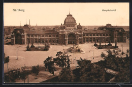 AK Nürnberg, Hauptbahnhof Mit Bahnhofsvorplatz  - Nürnberg