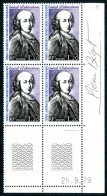 TAAF - N°83 - AMIRAL D'ENTRECASTEAUX - BLOC DE 4 - COIN DATE - SIGNE P. BEQUET - Unused Stamps