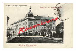 Rare Old Postcard CPA Cluj-Napoca Kolozsvár Klausenburg Romania Roumanie TEOLOGIA REFORMATA  Erdély Transylvania - Rumänien