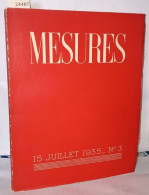 Mesures 15 Juillet 1935 - N°3 - Non Classés