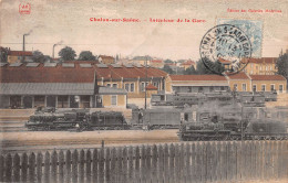 CHALON-sur-SAONE (Saône-et-Loire) - Intérieur De La Gare Avec Trains - Tirage Couleurs J.C Autun - Voyagé 1905 (2 Scans) - Chalon Sur Saone