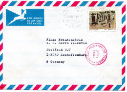 78878 - Südafrika - 1987 - 30c Felsmalereien & "Postage Paid"-Stpl A LpBf CAPE TOWN -> Westdeutschland - Lettres & Documents