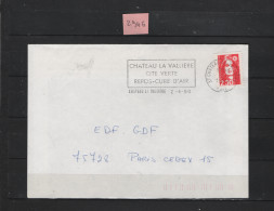 PRIX FIX Château La Vallière Indre Et Loire 2-6-90  Marianne Du Bicentenaire Flamme 2946 - Mechanical Postmarks (Advertisement)