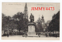 CPA - ANVERS En 1924 - La Place Verte ( Place Bien Animée ) ANTWERPEN - La Groen Plaats - N° 4 - Edit. J.-B. Verhoeven - Antwerpen