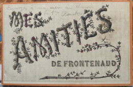 Mes Amitiés De FRONTENAUD (Saône-et-Loire) Avec Paillettes - Ecrit 1907 (2 Scans) - Sonstige & Ohne Zuordnung