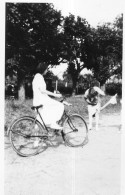 Photo Vintage Paris Snap Shop- Femme Women Bicyclette Bicycle  - Other & Unclassified