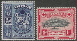 Tonga. 1897 Definitives. ½d, 1d MH. SG 38a, 39. M5071 - Tonga (...-1970)