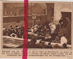Holtum - Begrafenis Jhr Mr. Ruys De Beerenbrouck - Orig. Knipsel Coupure Tijdschrift Magazine - 1926 - Non Classificati