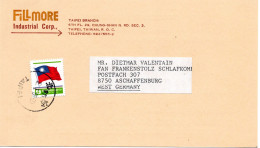 78881 - China / Taiwan - 1986 - $9 Flagge EF A Kte TAIPEI -> Westdeutschland - Covers & Documents