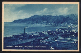 Cartolina Salerno, Panorama Da Oriente E Cementificio  - Salerno