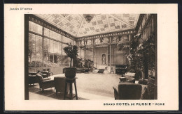 Cartolina Rome, Grand Hotel De Russie, Jardin D`Hiver  - Autres & Non Classés