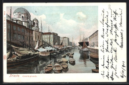 Cartolina Trieste / Triest, Canale Grande, Segelboote  - Trieste